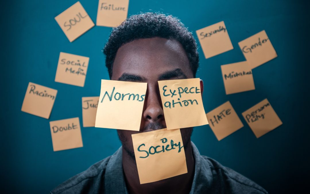 man in black leather jacket